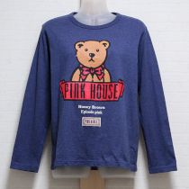 ブルーハニーブラウン長Tシャツ