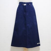 紺ロゴ入りかつらぎスカート【M】