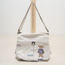 白ミックスカール君刺繍ショルダーバッグ