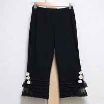 黒レース使い桜モチーフレギンス