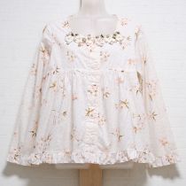 生成桜モチーフブラウス
