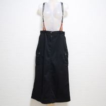 黒ロゴ刺繍サスペンダースカート【L】