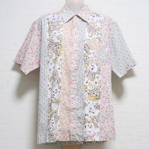 小花くまパッチワークシャツ【M】