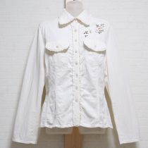 生成薔薇刺繍シルクブレンドブラウス【11号】