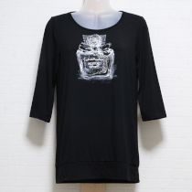 黒香水瓶プリントカットソー【9号】