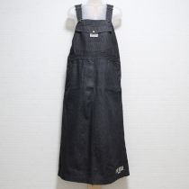 黒ロゴデニムサロペットスカート