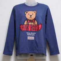 ブルーハニーブラウン長Tシャツ