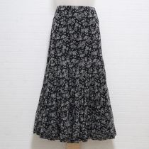 黒チュール小花アレンジプリントスカート