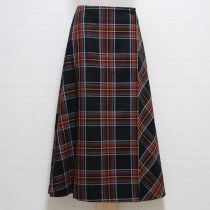 黒×赤オリチェウールラップ風スカート【3(9号)】
