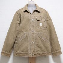 ベージュ系ロゴパッチジャケット【M】