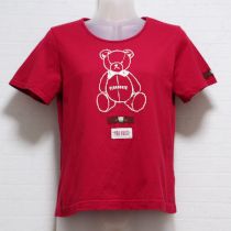 赤くまプリントTシャツ【3(M)】