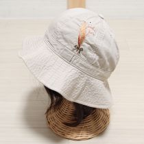 ベージュ鈴蘭刺繍メトロ帽