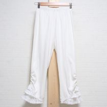 オフ白ローンフリル針抜きレギンス