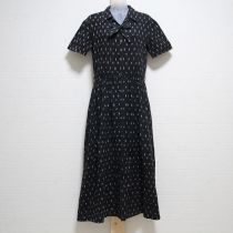 黒絣ワンピース