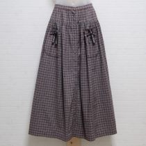 ブルーグレー×茶オリチェスカート