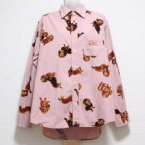 ピンクダックスプリントシャツ【M】