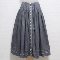 グレーダンガリースカート