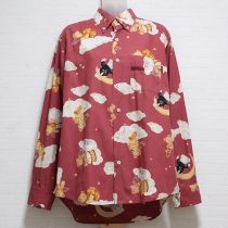ピンク系テディオーケストラシャツ【M】