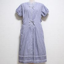 ブルー系チェックワンピースセット