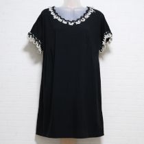 黒ブレード使いカットソーチュニック
