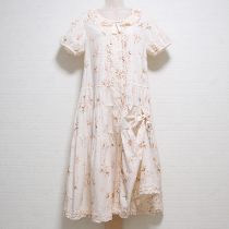 生成モチーフ付きたくし上げ桜ワンピース