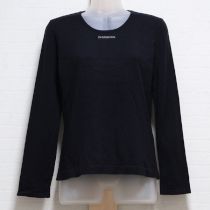 黒ロゴ薄手セーター【S】