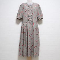 グレー鈴蘭ポリワンピース