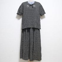 黒水玉カットソー上下