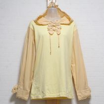 黄ギンガム使いカットソー【M】