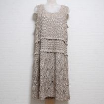 ベージュインナー付き綿ニットワンピース【9号】