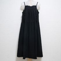 黒通しリボンキャミワンピース
