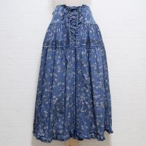 ブルー勿忘草オーバースカート