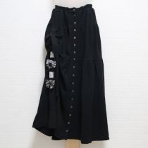 黒リボン使いたくし上げカットソースカート