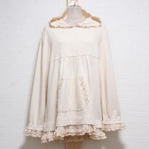 生成フリル付きカットソーチュニック