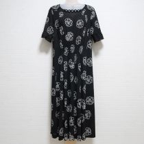 黒花モチーフカメリアワンピース【3(9号)】
