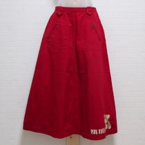 赤クッキーくま刺繍スカート【L】