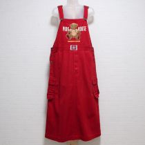 赤ニットくまジャンパースカート