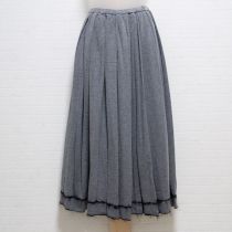 グレーニットプリーツスカート