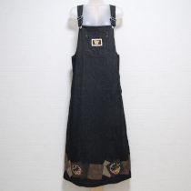 黒花かごとくまパッチワークジャンパースカート