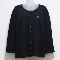 黒ロゴカットソーカーディガン【L】