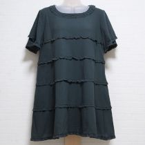 グリーンフリルカットソーチュニック【3(9号)】