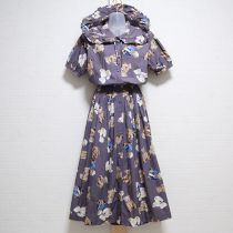 パープルセーラーくまフード付きワンピース