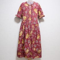 ピンク系勿忘草くまワンピース