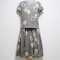 グレー朝顔うちわカットソー上下
