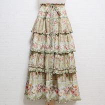 薄荷チェリーローズ段々スカート