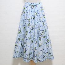 水色ホワイトクローバースカート