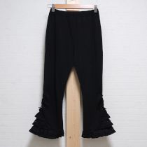 黒ローンフリル針抜きレギンス