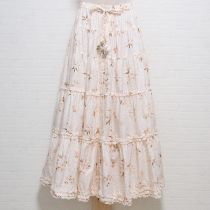 生成桜プリントスカート