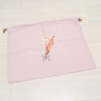 ピンク鈴蘭プリント巾着