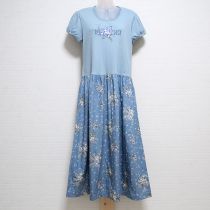 ブルー系勿忘草ワンピース